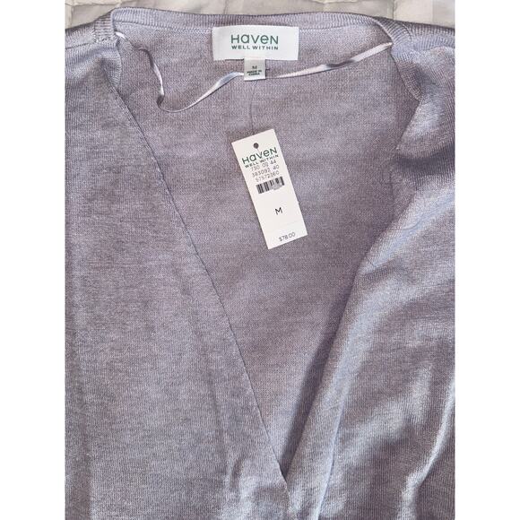 HAVEN WELL WITHIN/TALBOTS cross over sweater M - NEW - Picture 2 of 3